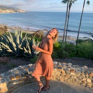 $50 champagne silk dress for sale